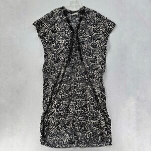 Zara Floral Printed Tunic Dress Large Summer Vacation Lagenlook Ethnic‎ Midi LG